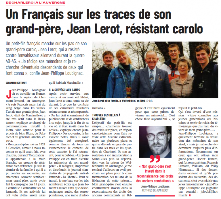 Article Jean Lerot La Nouvelle Gazette